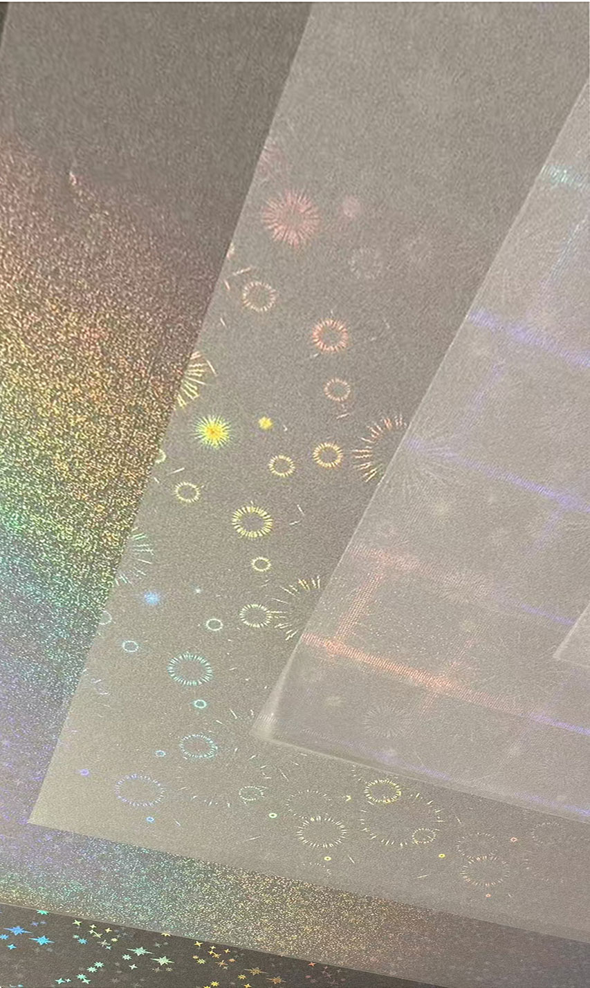 Holographic laser tape adhesive film